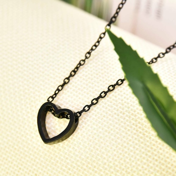 Jewelry - 3 for $49 NEW Black Stainless Steel Heart …